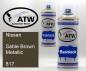 Preview: Nissan, Sable Brown Metallic, 817: 400ml Sprühdose + 400ml Klarlack - Set, von ATW Autoteile West.